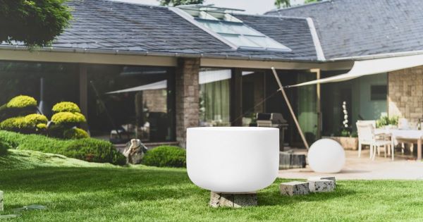 Qflame pure på gressplen