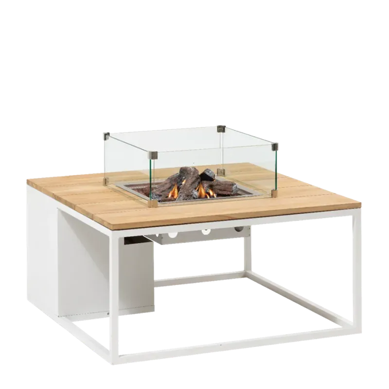 Cosiloft 100 hvit teak med glass