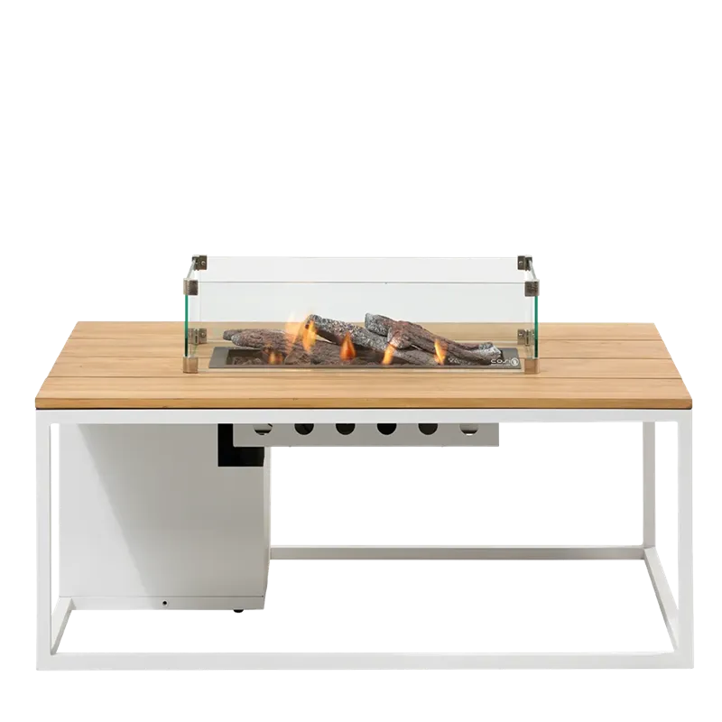 Cosiloft 120 hvit teak med glass